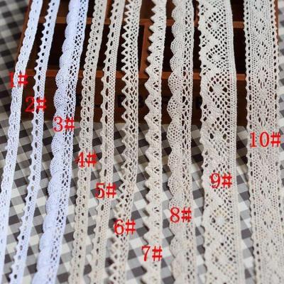 China Sustainable New Design Custom Sofa Cushion Garment Decoration Cotton Lace Up Trim Fabrics for sale