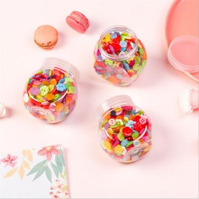 China Sustainable Handmade Diy Candy Color Square Love Flower Shaped Toy Material Button for sale