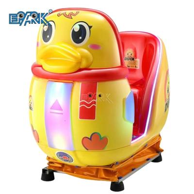 China Yellow Small Coin Operated Amusement Park Duck Ride On Swing Car Game Machine For Sale for sale