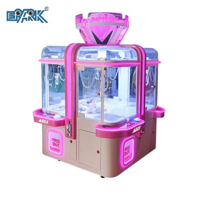 China Claw Crane Machine For Sale 4P Room Cube Machine Gift Mini Crane Machine Cheap Toy Fun Claw for sale