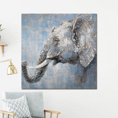 China Waterproof + Eco-Friendly Color Simple Modern Wall Art Painting Elephant Animal Canvas Art Painting Decorative Painting for sale