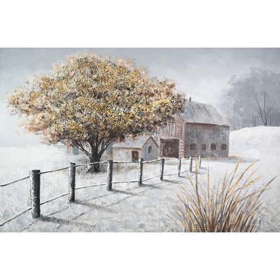 China Waterproof + Eco-Friendly Handmade Home Decoration Modern Country Leisure Farmhouse Big Tree Wall Art Painting Canvas Oil Painting Living Room for sale