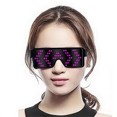 China Support 7 Language Glow Hot Sale Flashing Music Controlled Lead Glasses Certificate Ce&rohs Butterfly for sale