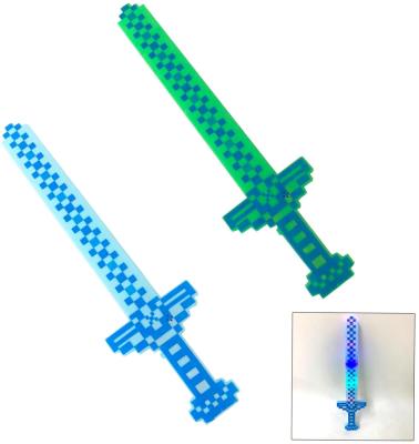 China Mosaic Flashing Toy Axe, Halloween Toy Ax, Cyber ​​World Battle ABS Led Pixel Ax Pixel Wave Party Oriented for sale