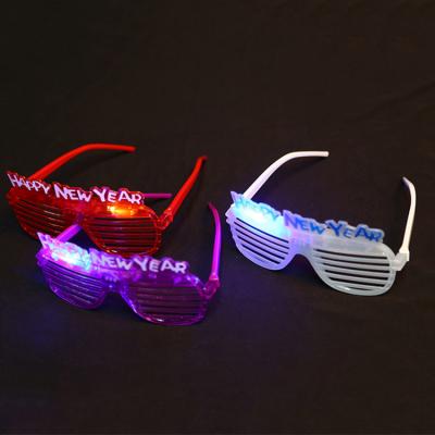 China Stocked Plastic New Luminous Glasses Led Decorative Blinking Glass New Year Party for sale