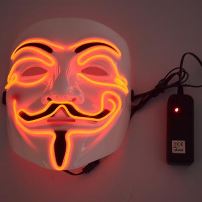 China 3 Function Hot Sale Amazon Halloween Led Light Up El Wire Scary Neon Face Mask Led Purge Glowing Funny Mask for sale