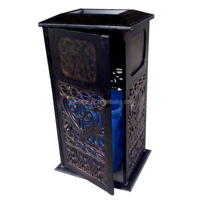 China Multiple Fields Metal Cast Aluminum Outdoor Trash Bin/Garden Garbage Storage/Outdoor Trash Bin for sale