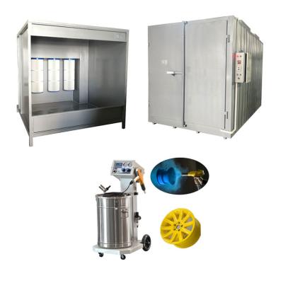 China Powder Coating Professional Batch Work Powder Coating Machine Complete Electrostatic Package With Booth And Oven for sale