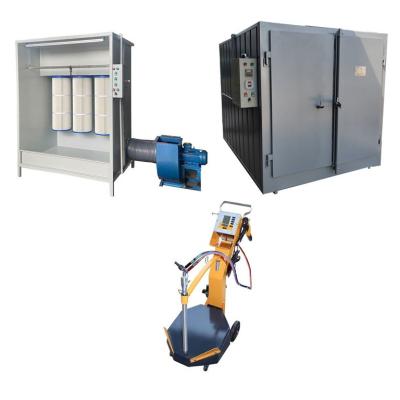 China Powder Work Coating Best Selling Industrial Metal Powder Coating Machine+Spray Booth +Curing Oven Powder Coating System Package for sale