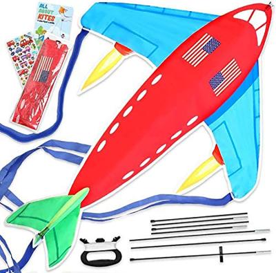 China Large Airplane Shape Eco - Friendly Material Custom Flying Outdoor Kite Toys For Kids for sale