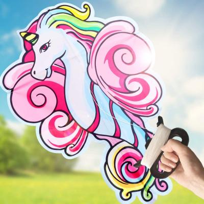 China Eco-friendly Material Custom Printed Unicorn Kite Beach Trip Activities Kite Surfing Kites for sale