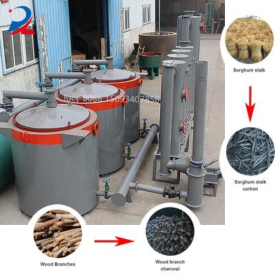 China Continuously Working Hoisting Airflow Type Carbonization Furnace Using Wood, Coconut Shell, Bamboo for sale