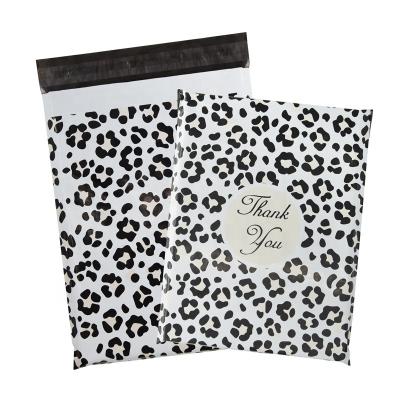 China New Leopard Printing Material PE Material Strong Adhesive Amazon Clothing Bag Clothing Gift Gift Bag Explosive Packaging Bag for sale