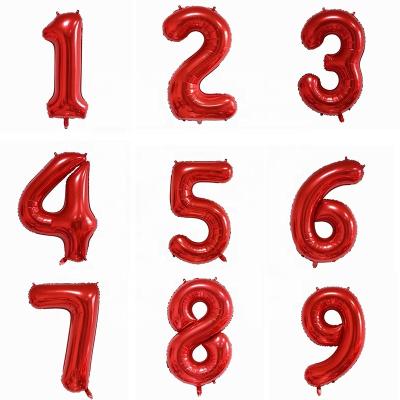 China Birthday Party Decoration in Item Number 0 - 9 40 Inch Wedding Anniversary Party Number Balloon Birthday Balloons for sale