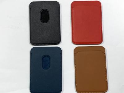 China Anti-fall Leather Magnetic Card Holder For Apple iPhone 12 Pro Wallet Tri Case Holder Back Slot for sale