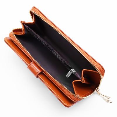 China Vintage Personality Men's Double Zipper Wallet Wonderful Custom Made Leather Wallets High Qualited Genuine Leather Wallets For Women for sale