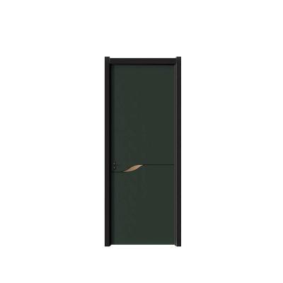 China New modern simple decoration black carbon crystal door panel, interior wood door, chinese manufacturer zero marquetry X-001 for sale