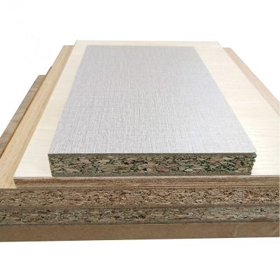 China Spain Modern Moisture Proof Sheets 17 Mm Particle Board Laminated Sheets Top With Pressing Tape 4X8 16Mm 18Mm for sale