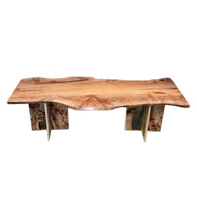 China North American 1pcs Modern Environmental Protection Walnut Wood Slab Live Edge Table Top Fashionable Office Design Square Natural Solid Wood Maple Dining Table for sale