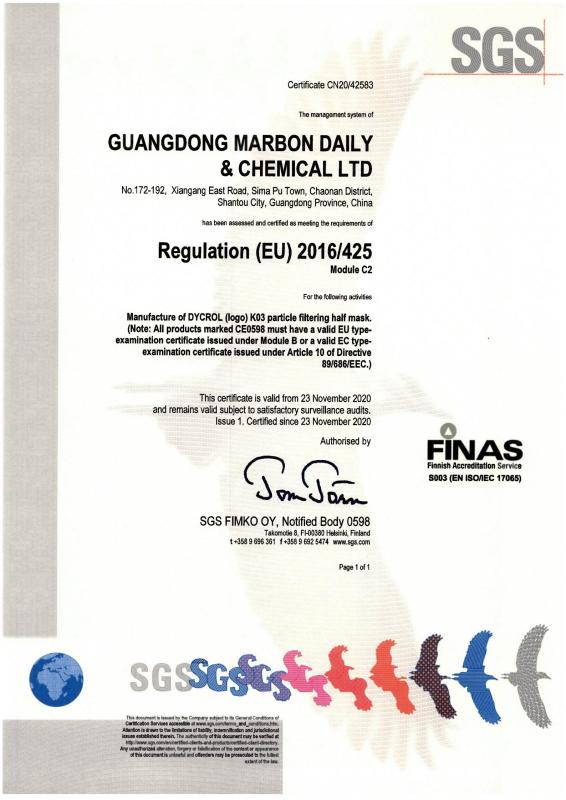 CE - Guangdong Marbon Daily & Chemical Ltd.