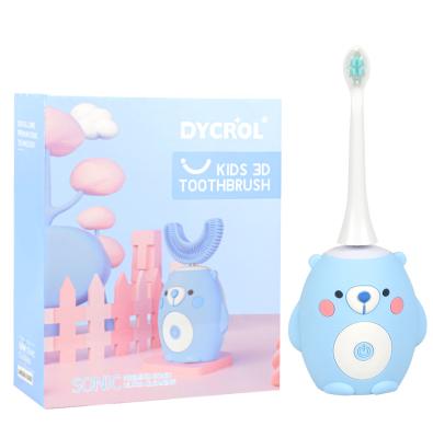 China Stick Care Dycrol Kids Bear U Shaped Cartoon Electric Toothbrush for sale