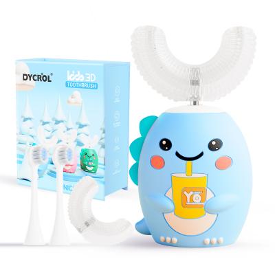 China Cartoon Battery Operated Dinosaur OEM DYCROL Electric Toothbrush For Kids for sale