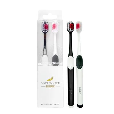 China Couples used BANNER private laber soft touch stiffens toothbrush with 2pcs for couples for sale