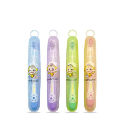 China Spiral Bristle BANNER wholesales kids toothbrush with small head spiral bristles for baby for sale