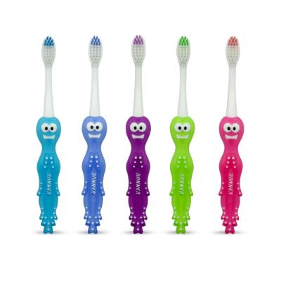 China Disposable Kids Octopus Cardboard Toothbrush with Extra Soft Bristles | Toothbrush baby (3-10 years old) for sale