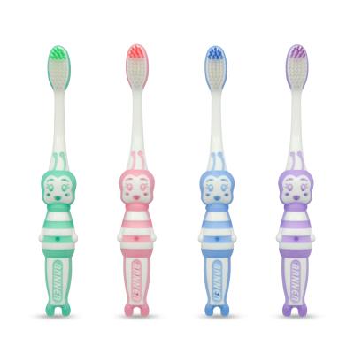 China Kids Disposable Toothbrush Bee Cute Handle With Soft Bristles Toothbrush For Kids for sale