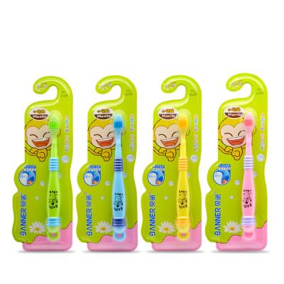 China Banner cartoon disposable toothbrush with extra soft bristles for kids for sale