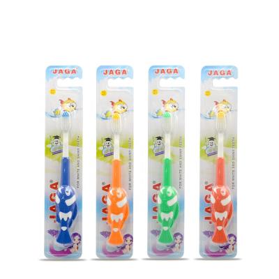 China Child JAGA Cartoon Fish Travel Nano Toothbrush With Blister Card For Kids for sale