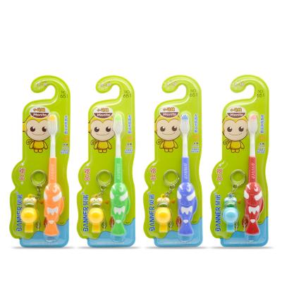 China Kids BANNER Personalized Cardboard Silicone Kids Set Toothbrush With Toy for sale