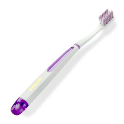 China Disposable transparent adult manual toothbrush, best quality toothbrushes, ultra soft bristles and spiral bristles for sale