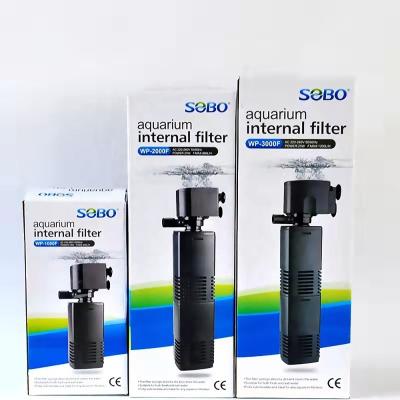 China Sobo Fish Tank Filter Viable 3 in 1 Bio Aquarium Filter Internal Submersible Sponge Aquarium Fish Tank Filter for sale