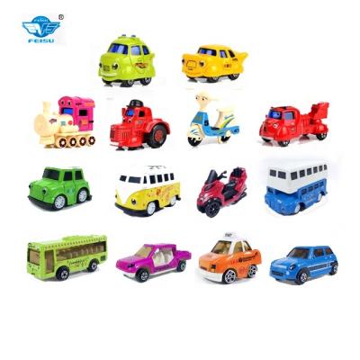 China Eco-friendly Cartoon Small Model Metal Toy Diecast Cars With 14 Styles Diecast Toy Car for sale