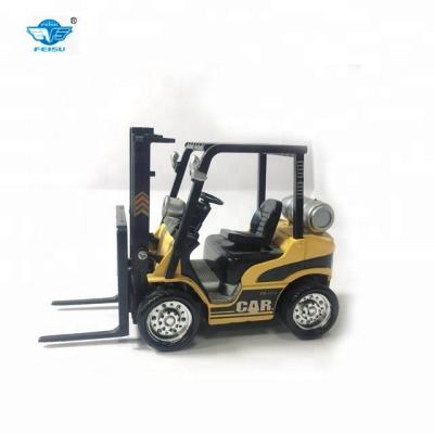 China Eco-Friendly Kids Engineering Truck Model Alloy Construction Pull Back Mini FORKLIFT Toys for sale