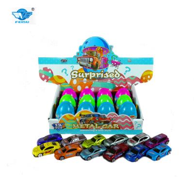 China 2019 Eco-friendly Newest Surprise Egg Toy Diecast Car Toys For Kids Metal Car Model for sale