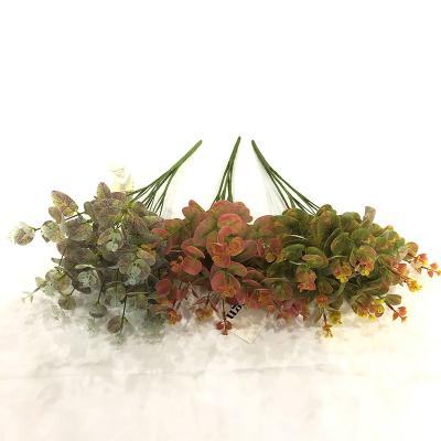 China Touch Natural Decoration Artificial Plant Leaves Artificial Eucalyptus Branch for sale