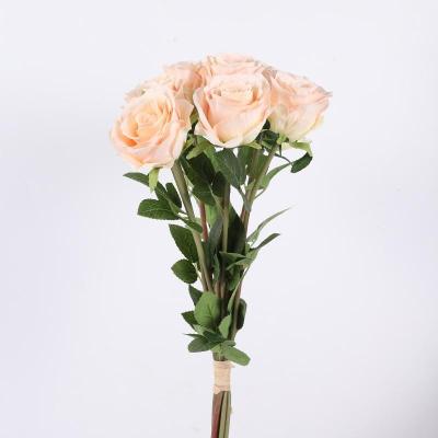 China Natural Touch Brand The French Rose 10 Heads Artificial Flower Bouquet For Table Decoration for sale