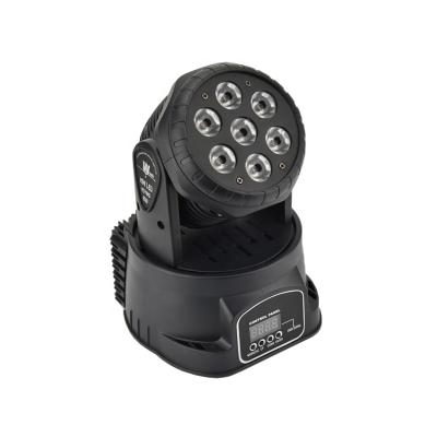 China Bring Color Change Effect Professional LED Beam 2022 DJ Light 7pcs 12w 4in1 Mini Moving Head Light for sale