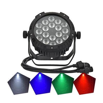 China Stable Performance 18pcs*18W RGBWA UV 6 in 1 Waterproof IP65 LED Led Outdoor DJ Par Light for sale