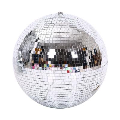 China Theme Park Disco Mirror Ball Light Party DJ Hanging Glass Balls With Engine 8 Inch 20cm Silver Decorative Reflection Disco Ball for sale