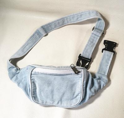 China Fashion Denim Fanny Sports Running Waist Bag Sling Cross - Body Pussy Pack Custom for sale