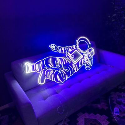 China Astronaut Custom Led Flex Neon Lighting Clothing Store Sign From China Light Body Lamp Factory Customized Item PVC Rohs for sale