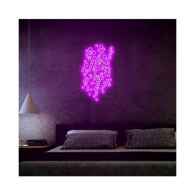 China Battery USB Power Supply Water Drop Shape Wall Eco-friendly Logo Led Lip Neon For Party Decoration for sale