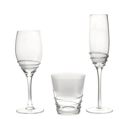 China Transport Factory Customize Lead Free Handblown Crystal Champagne Glass Goblet Wine Glass With Spiral Lines for sale