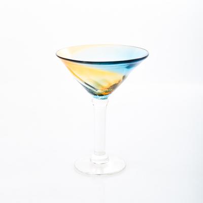 China Transport Factory Customize Mouthblown Cyclone Open Rim Glass Set Innovative Martini Mexico Glass Set for sale