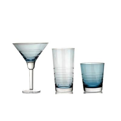 China Trans Factory Wholesale Classic Customize 2layer Solid Color Martini Glass With Etching Wine Glass for sale