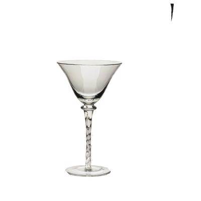 China High Quality Lead Free Crystal Martini Glass With Twist Stem Tumbler From Factory Wholesale Transport Classic for sale